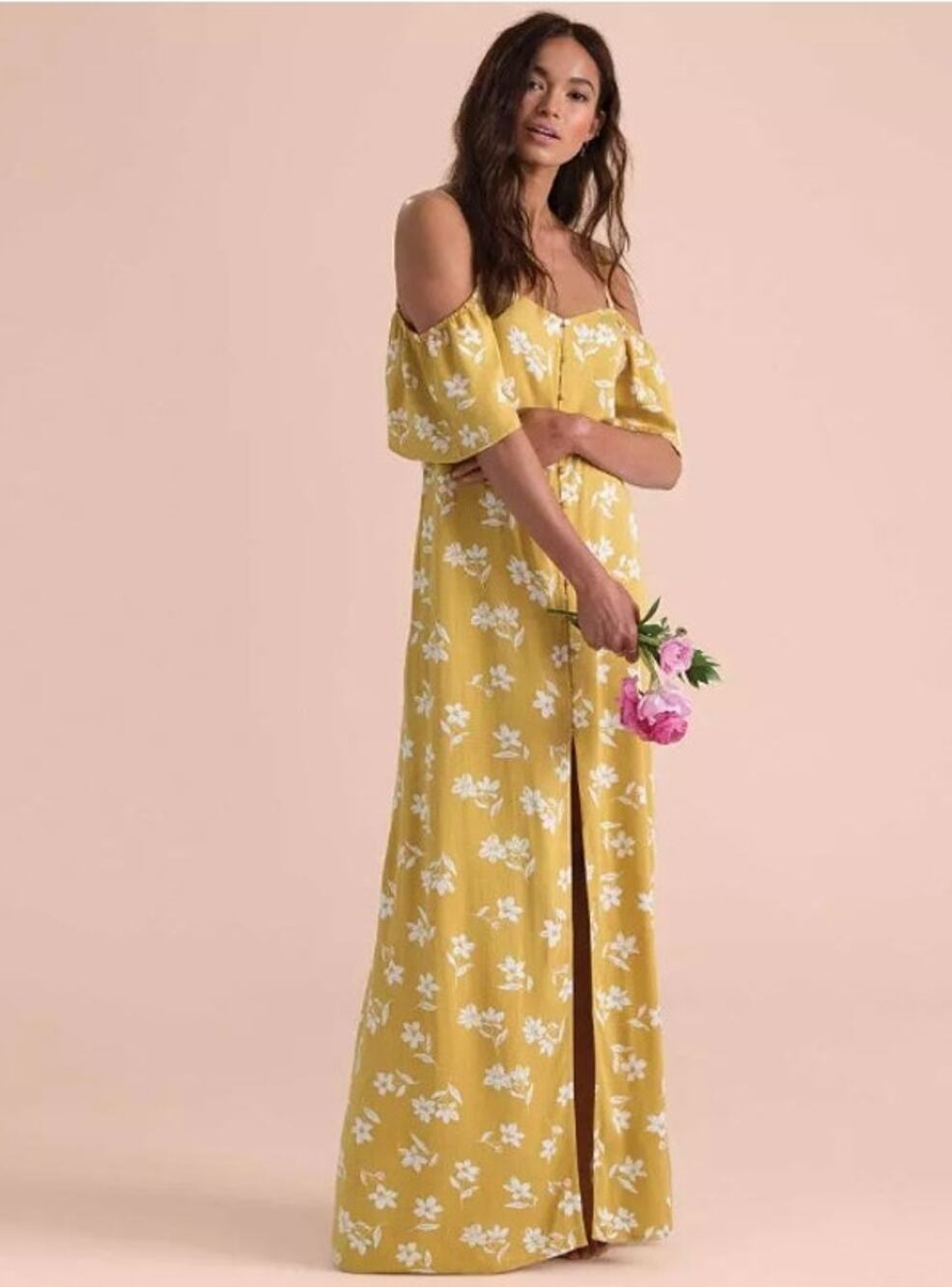 Billabong x Sincerely Jules Shoulder Sway Dress in CITRUS